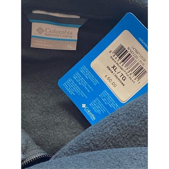 COLUMBIA Mens XLARGE Steens Mountain Black Full Zip Jacket - Picture 4 of 12